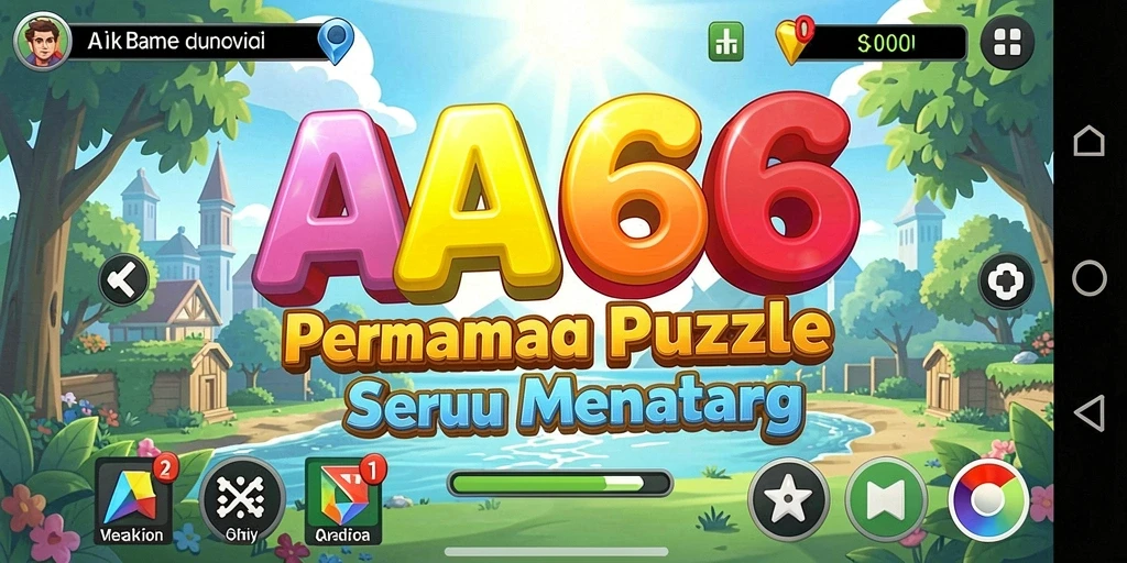 Tangkapan layar gameplay AA666 dengan berbagai teka-teki yang menantang.