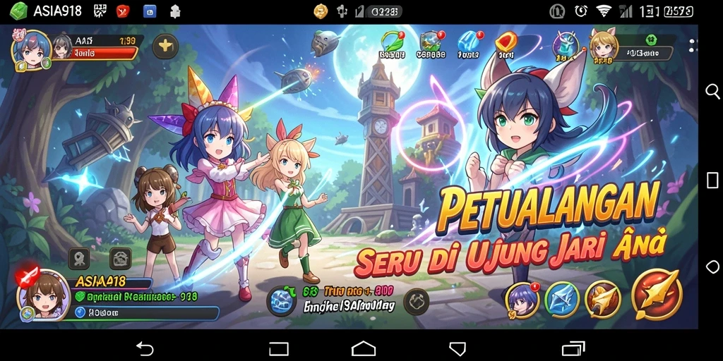 Tampilkan gambar gameplay seru di dunia Anime ASIA918.