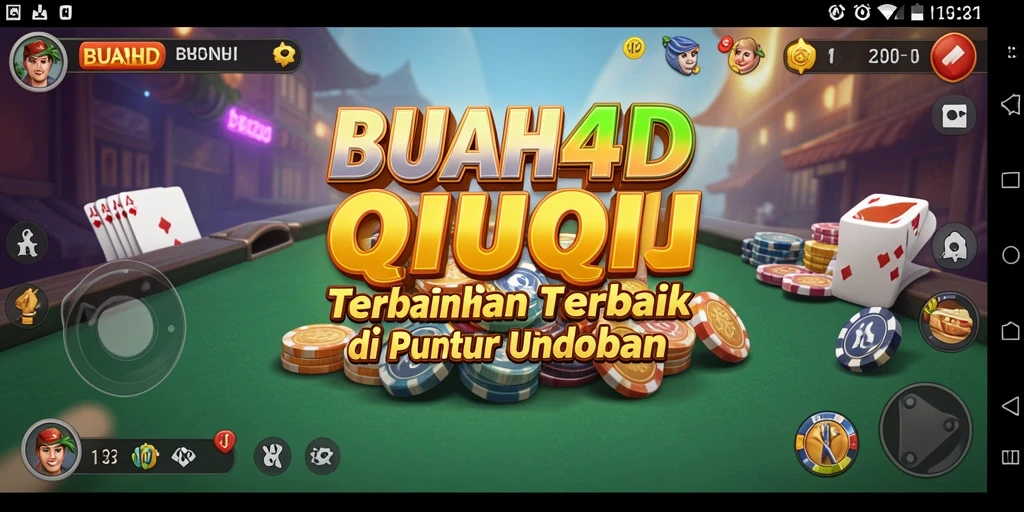 Tangkapan layar BUAH4D menunjukkan pengalaman bermain QiuQiu yang seru.