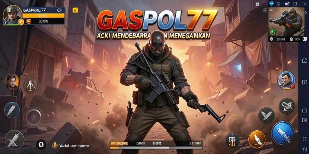 Tampilan aksi mendebarkan dalam gameplay GASPOL77.