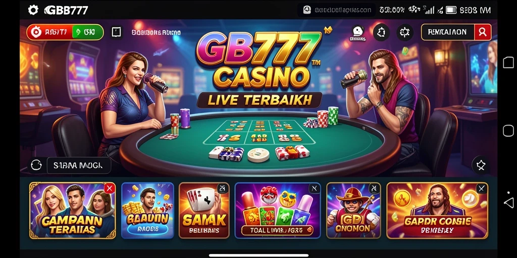 Tampilan gameplay Live Casino yang menakjubkan di GB777.