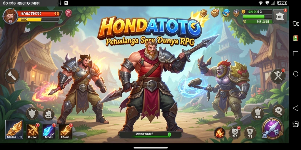 Gameplay RPG HONDATOTO yang seru dan menantang.
