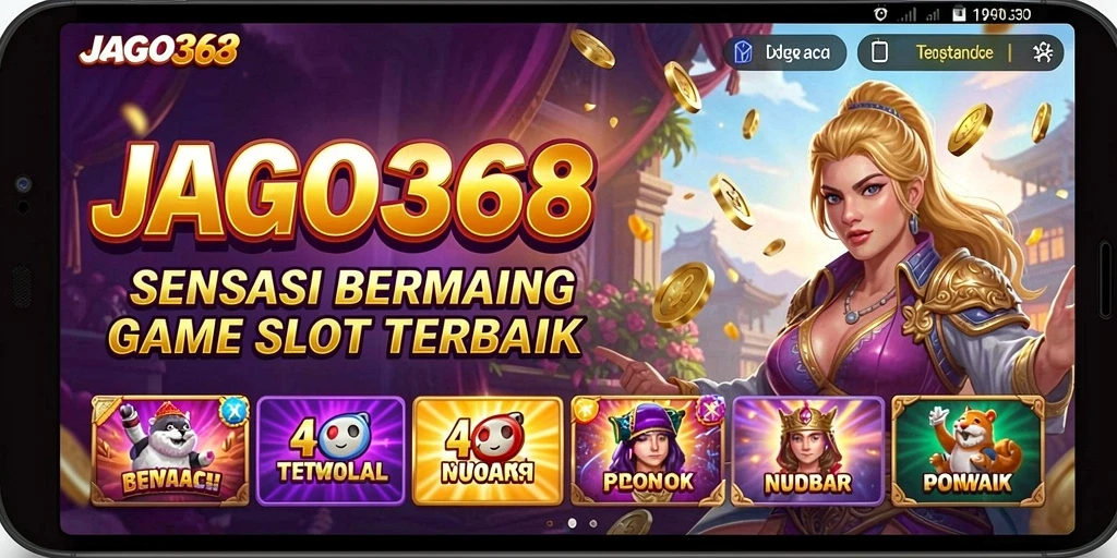 Screenshot utama JAGO368 menampilkan gameplay Slot yang seru dan interaktif.