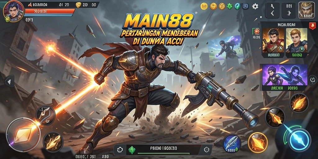 Tampilan menegangkan dari aksi spesial dalam gameplay MAIN88.