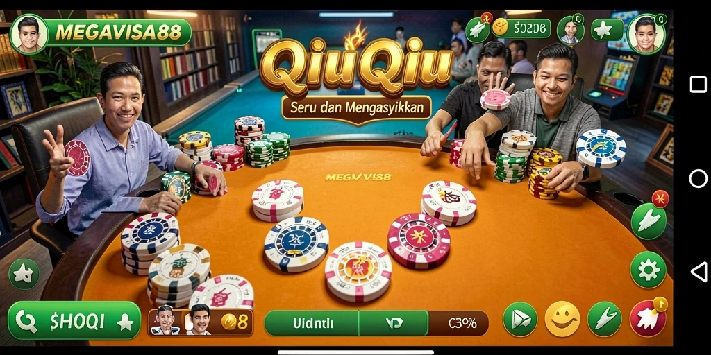 Tampilan gameplay QiuQiu yang seru di MEGAVISA88.