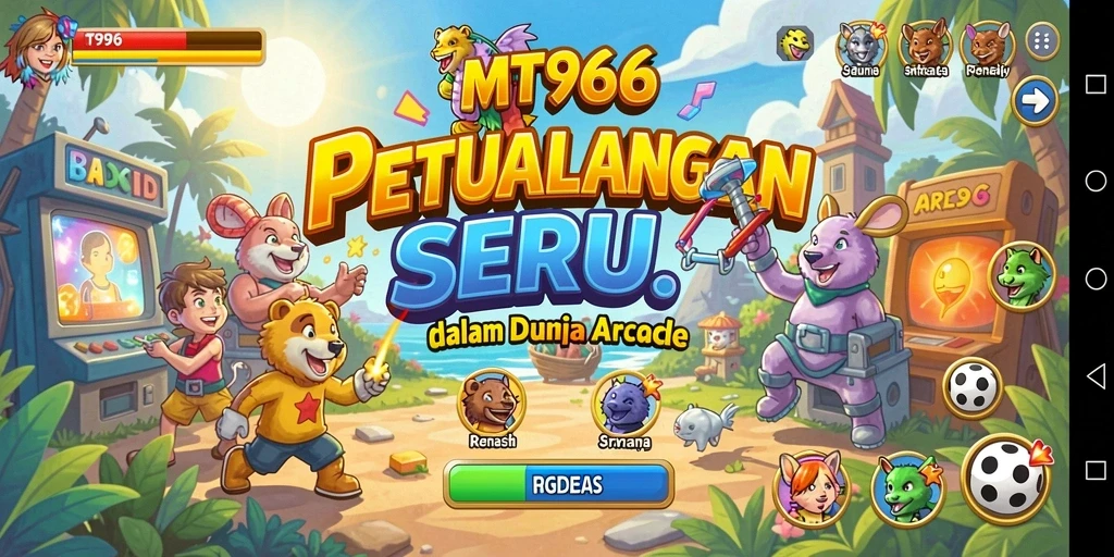 Tampilan gameplay seru MT966 dengan tantangan Arcade yang mengasyikkan.