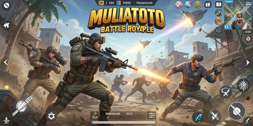 Tampilan gameplay seru di arena pertempuran MULIATOTO.