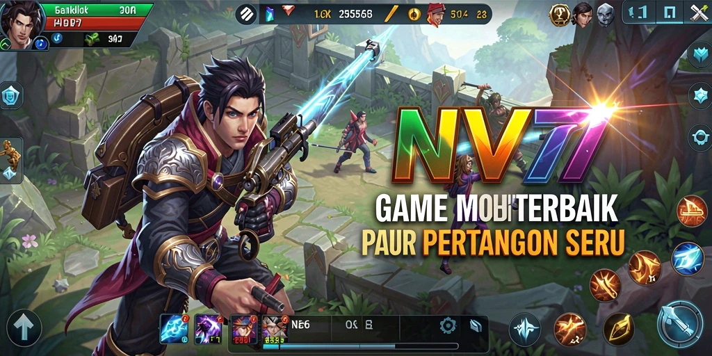 Screenshot gameplay NV77 menampilkan pertarungan mengesankan dan strategi tim.