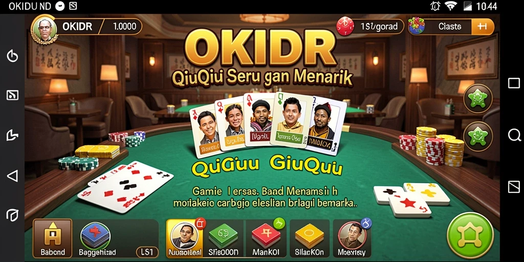Tampilan screenshot gameplay QiuQiu OKIDR yang mengasyikkan.