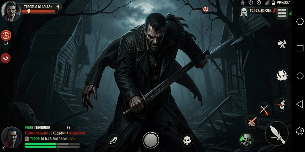 Screenshot dari gameplay Horror yang menegangkan dan mendebarkan.