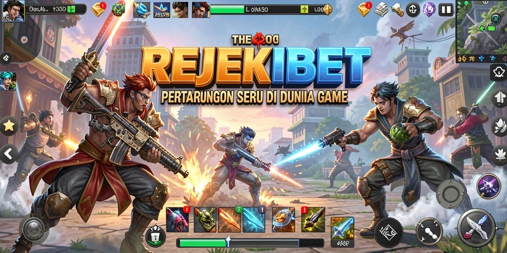 Screenshot gameplay REJEKIBET menampilkan aksi pertarungan yang intens.