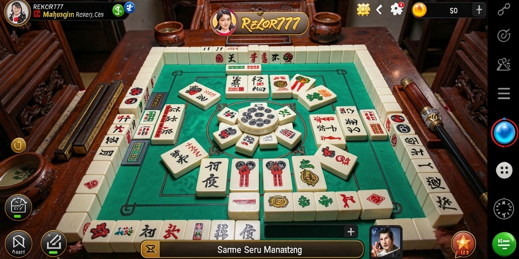 Tampilan menarik permainan Mahjong di REKOR777 dengan level yang menantang.