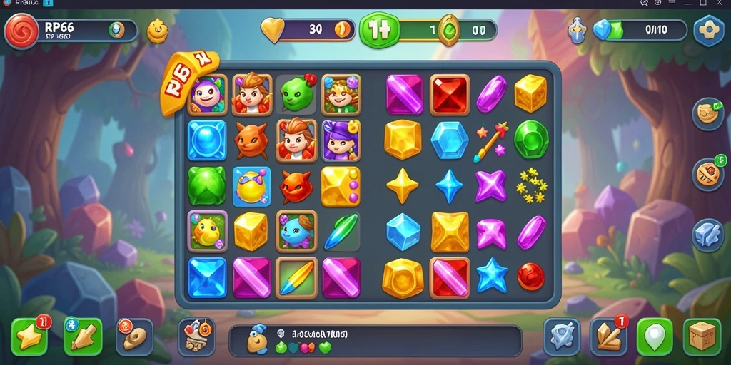 Tampilan gameplay seru RP66 dengan keseruan Match-3.