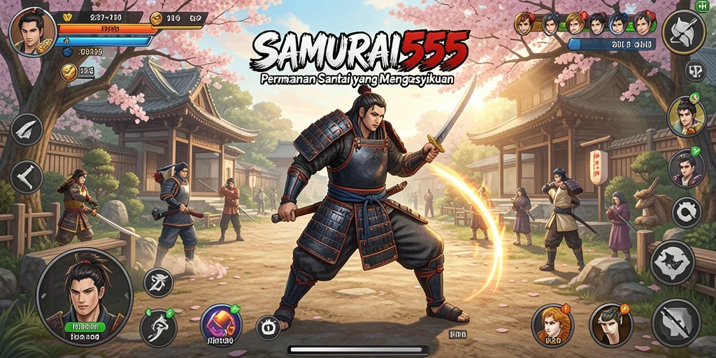 Screenshot utama SAMURAI555 yang menampilkan gameplay mengasyikkan.