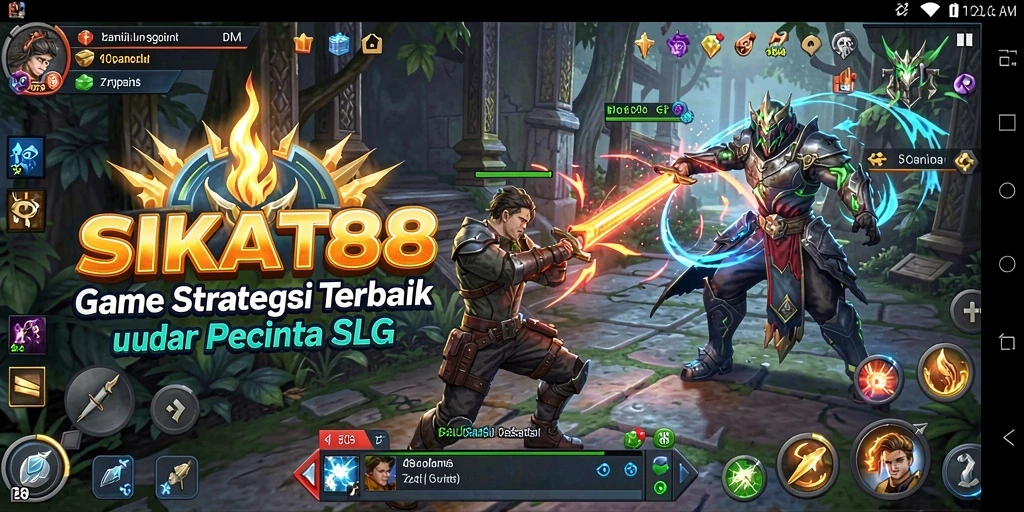Screenshot gameplay SIKAT88 menunjukkan aksi pertempuran strategis yang mendebarkan.