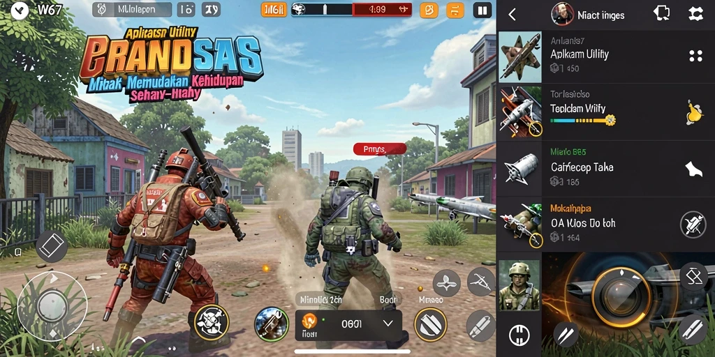 Tampilan antarmuka aplikasi Utility W67 yang intuitif dan modern.
