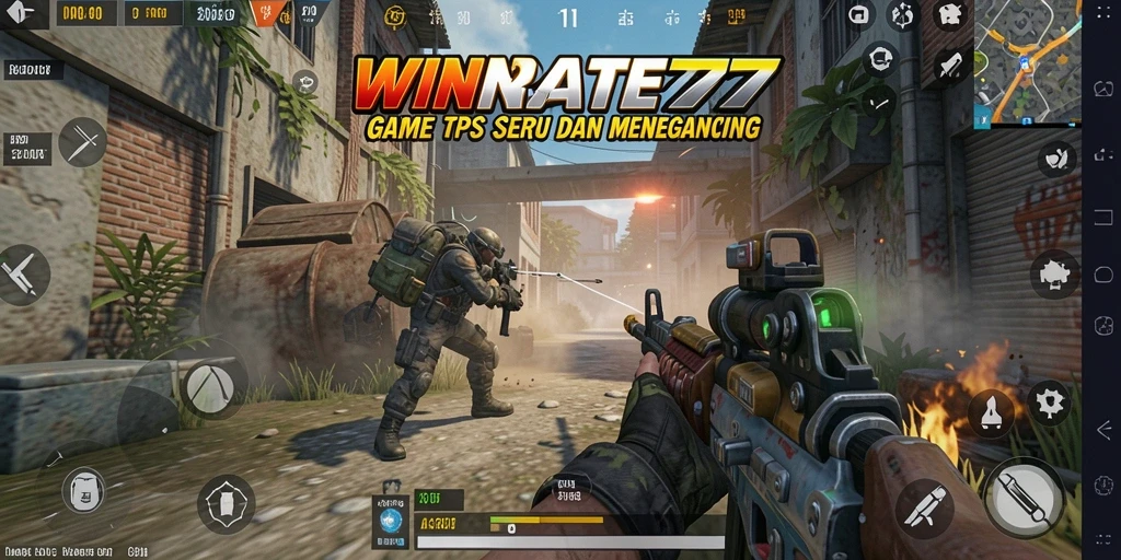 Tampilan gameplay utama WINRATE777 yang seru dan penuh aksi.