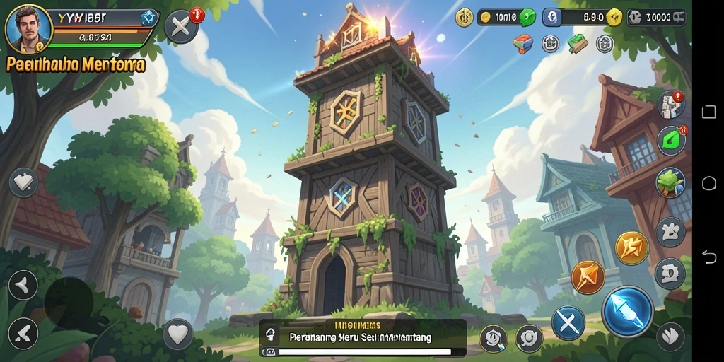 Tampilan gameplay YYBET yang mendebarkan dengan menara pertahanan strategis.