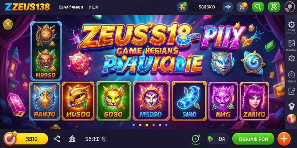 Tampilan menakjubkan gameplay Slot ZEUS138.