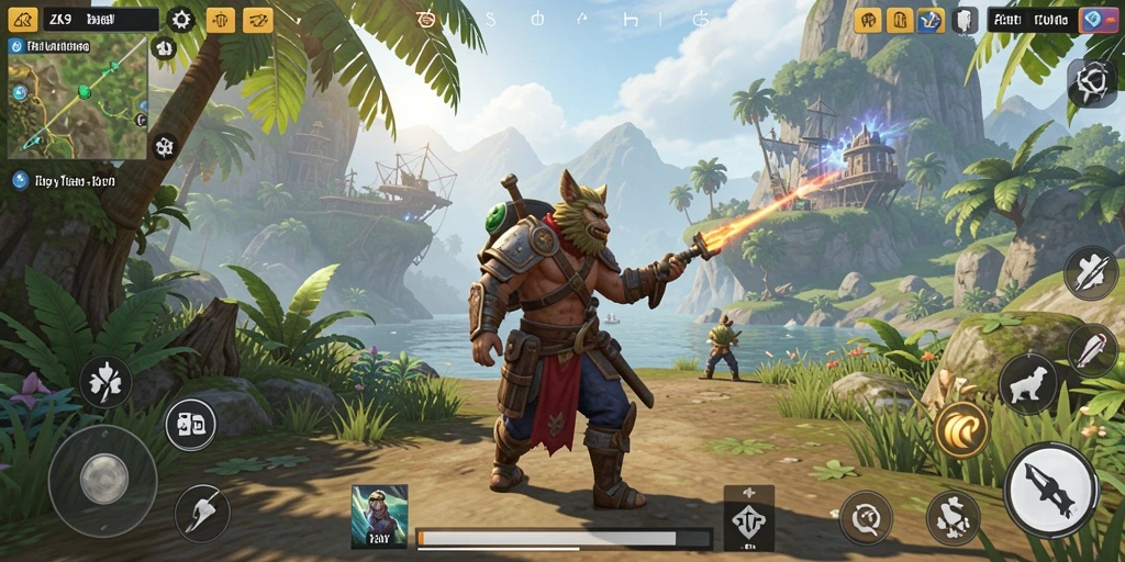 Gameplay ZK9 menampilkan karakter menjelajahi dunia terbuka yang menakjubkan.